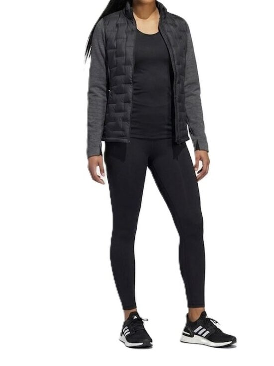adidas Jackets & Blazers - Adidas Lightweight Down Puffer Jacket Women’s Medium Grey Insulated EUC